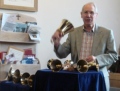 Mike Fairey demonstrates the pure tone of the handbells